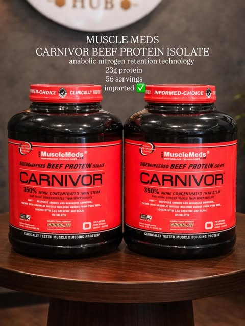 MuscleMeds Carnivor beef protein isolate photographed at Brotein Hub