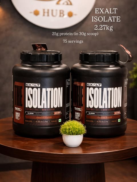 Exalt The Isolation whey isolate photographed at Brotein Hub