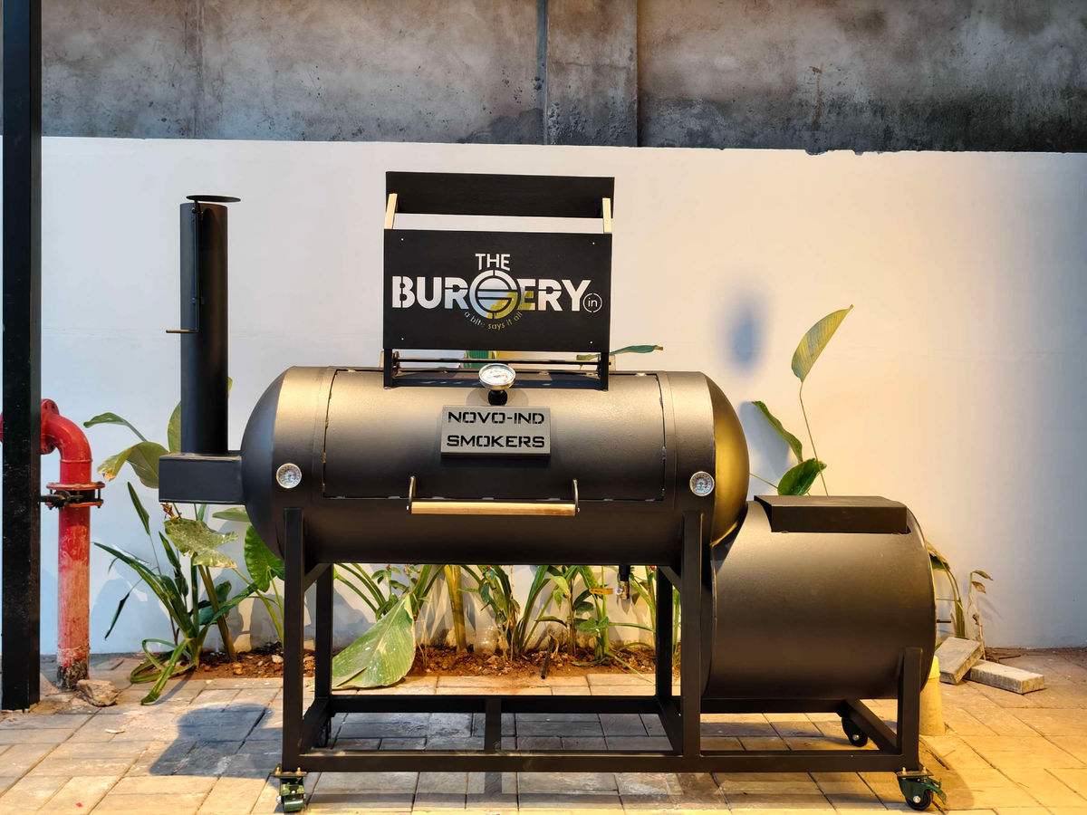 Smoker in use