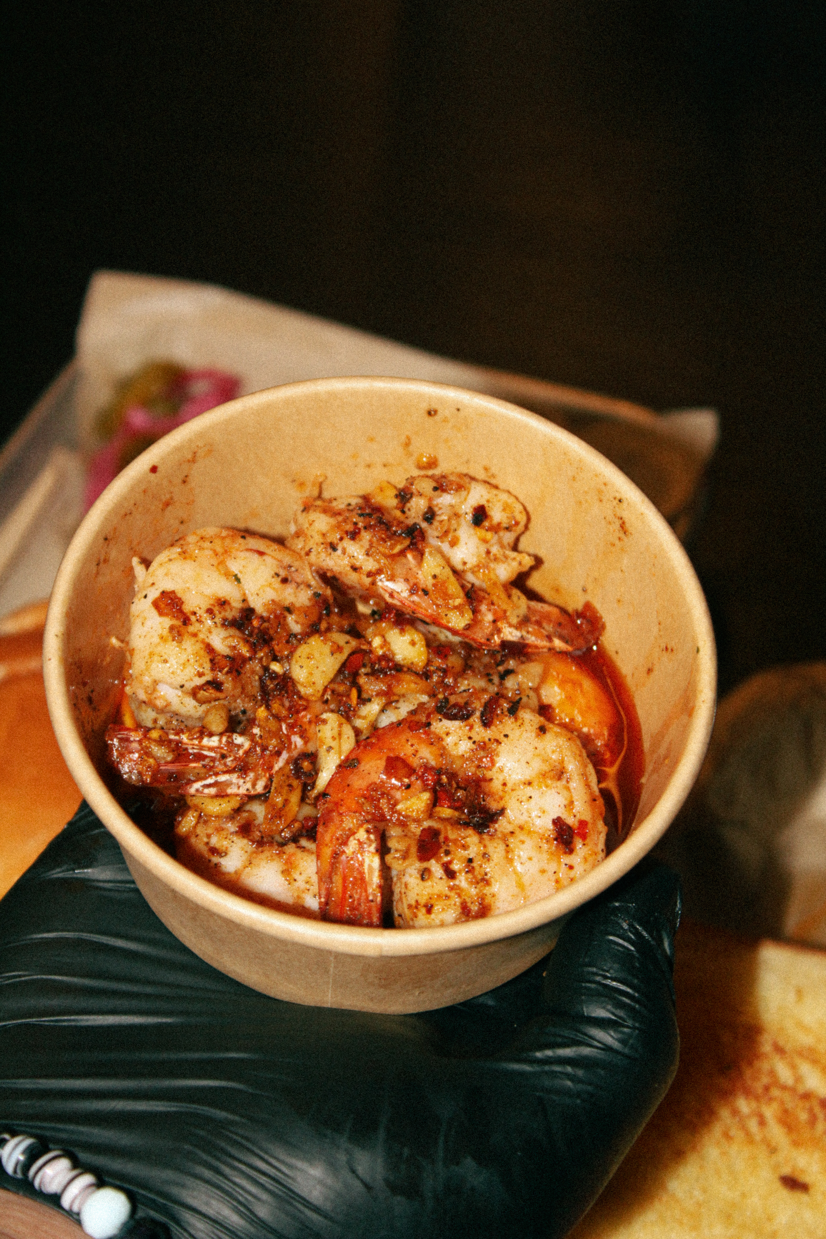 Butter garlic prawns